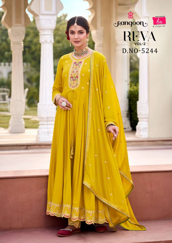 Reva Vol 2 By Rangoon Rayon Embroidery Readymade Suits Wholesale Market In Surat